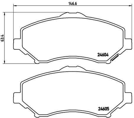 Brake Pad Set, disc brake - P 11 025 BREMBO