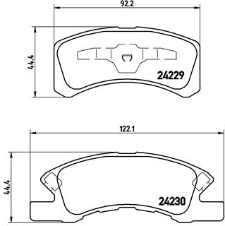 Brake Pad Set, disc brake - P 16 011 BREMBO