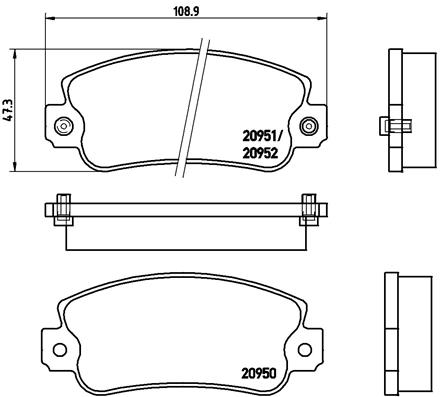 Brake Pad Set, disc brake - P 23 013 BREMBO