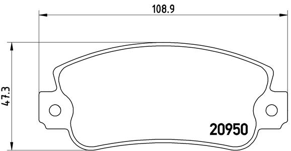 Brake Pad Set, disc brake - P 23 021 BREMBO