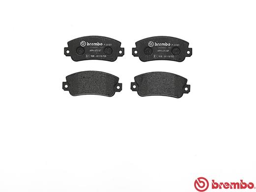 Brake Pad Set, disc brake - P 23 021 BREMBO