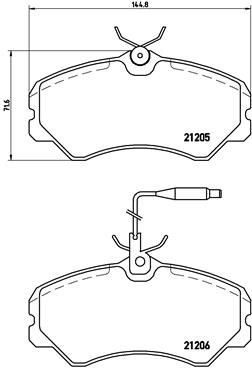 Brake Pad Set, disc brake - P 23 023 BREMBO