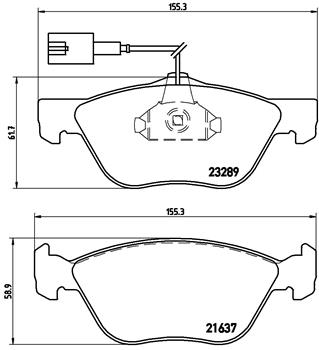 Brake Pad Set, disc brake - P 23 077 BREMBO