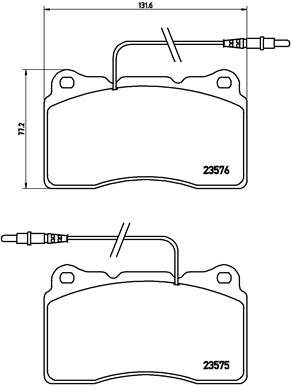 Brake Pad Set, disc brake - P 23 082 BREMBO