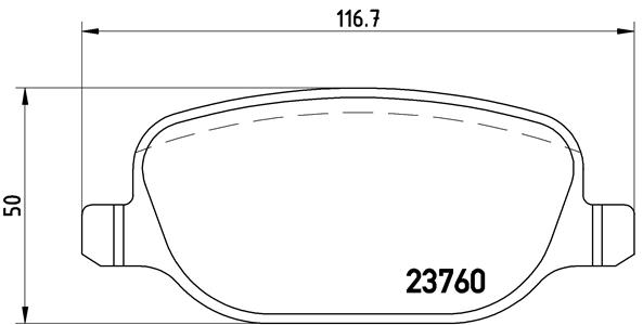 Brake Pad Set, disc brake - P 23 089 BREMBO