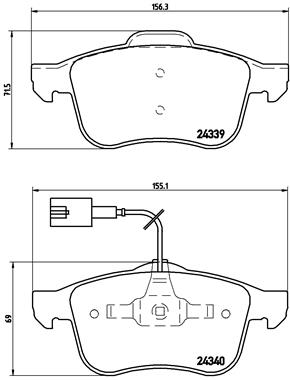 Kit pastiglie freno, Freno a disco - P 23 103 BREMBO