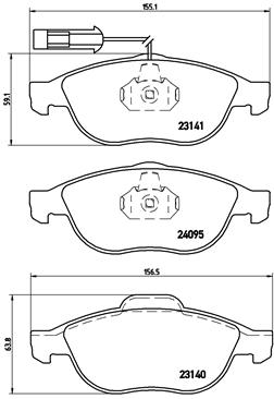 Комплект тормозных колодок, дисковый тормоз - P 23 114 BREMBO