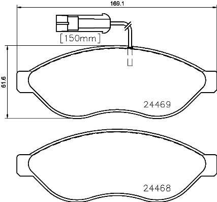 Brake Pad Set, disc brake - P 23 143 BREMBO