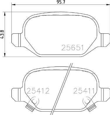 Brake Pad Set, disc brake - P 23 151 BREMBO