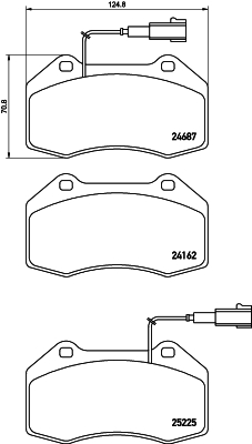 Kit pastiglie freno, Freno a disco - P 23 162 BREMBO