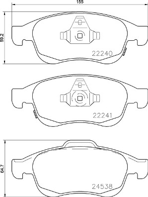 Комплект тормозных колодок, дисковый тормоз - P 23 165 BREMBO
