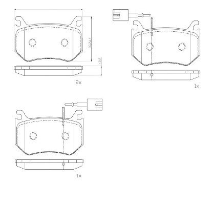 Kit pastiglie freno, Freno a disco - P 23 184 BREMBO