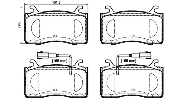 Kit pastiglie freno, Freno a disco - P 23 185 BREMBO