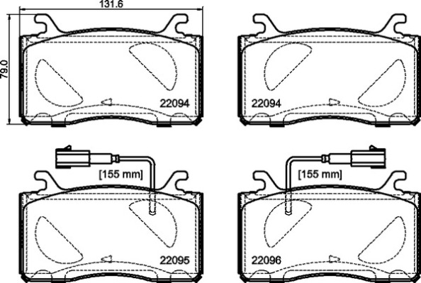 Kit pastiglie freno, Freno a disco - P 23 187 BREMBO