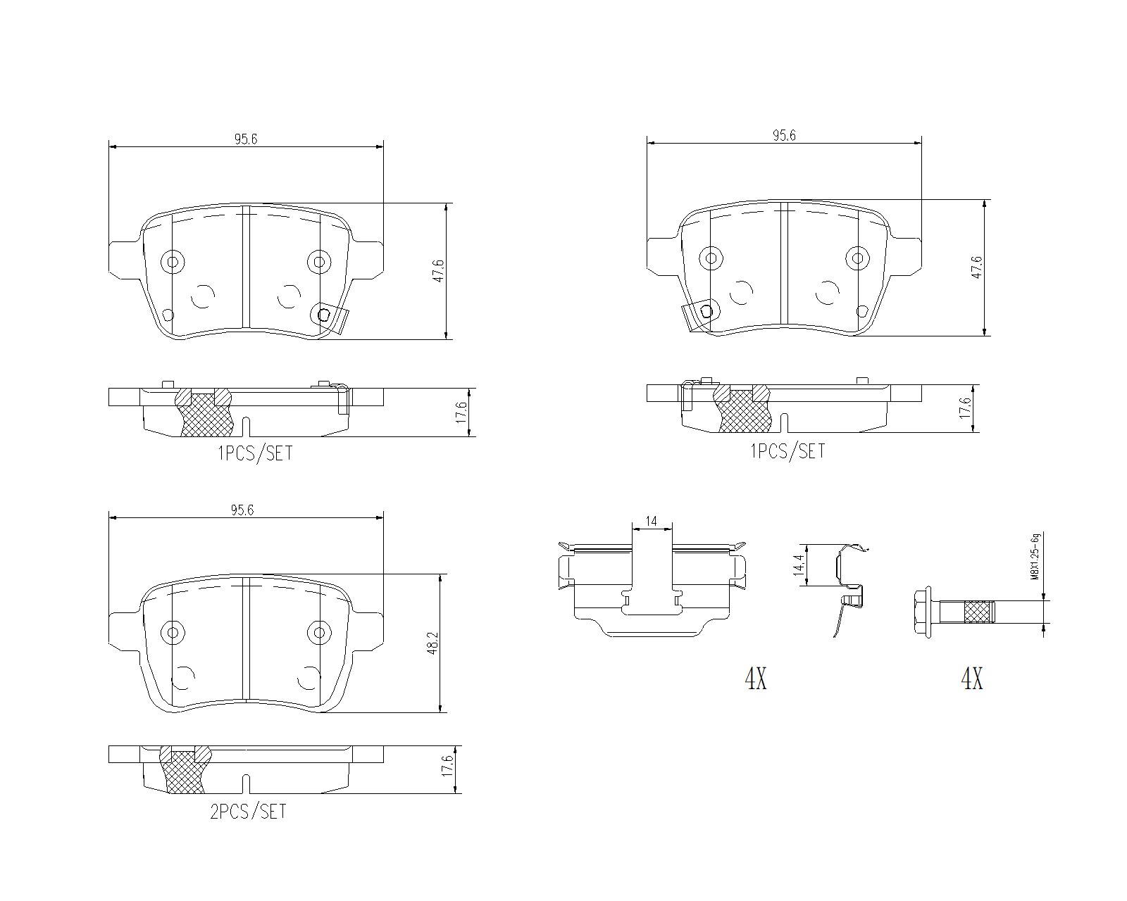 Комплект тормозных колодок, дисковый тормоз - P 23 190 BREMBO