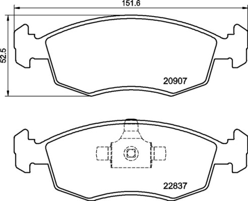 Bremsbelagsatz, Scheibenbremse - P 23 192 BREMBO