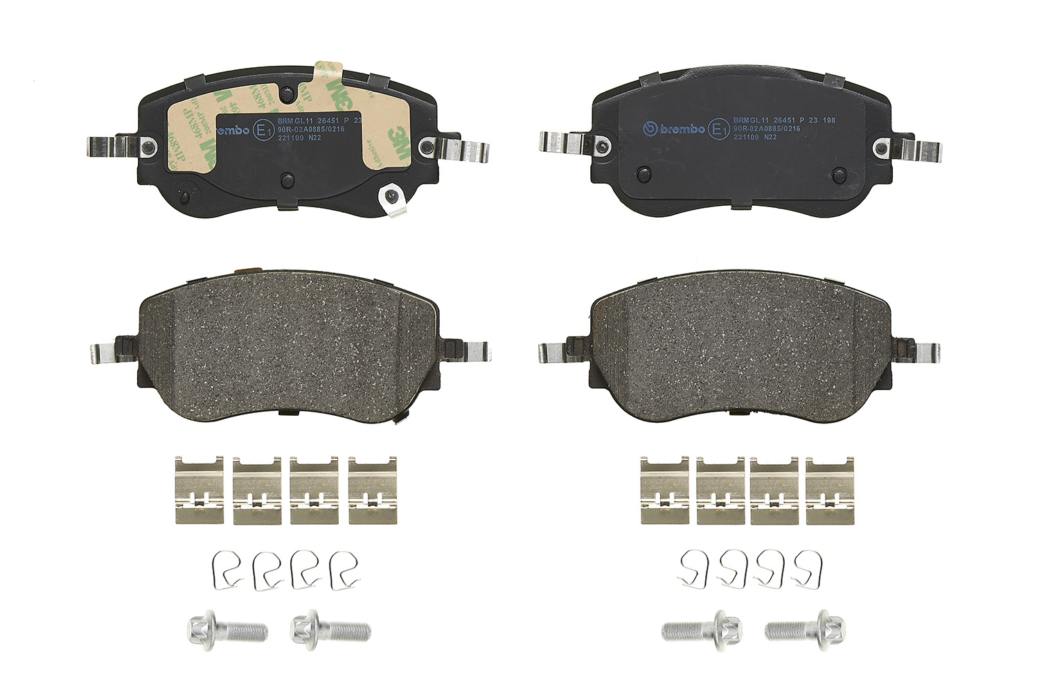Kit pastiglie freno, Freno a disco - P 23 198 BREMBO
