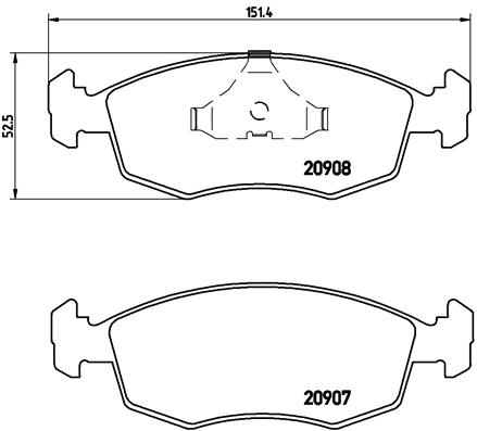 Brake Pad Set, disc brake - P 24 019 BREMBO