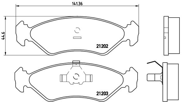 Комплект тормозных колодок, дисковый тормоз - P 24 028 BREMBO