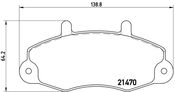 Комплект тормозных колодок, дисковый тормоз - P 24 032 BREMBO