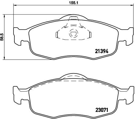 Brake Pad Set, disc brake - P 24 037 BREMBO