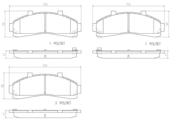 Brake Pad Set, disc brake - P 24 041 BREMBO