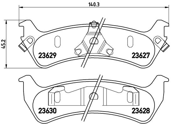 Brake Pad Set, disc brake - P 24 042 BREMBO
