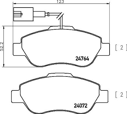 Kit pastiglie freno, Freno a disco - P 24 150 BREMBO