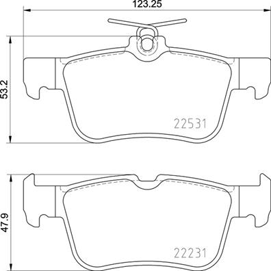 Комплект тормозных колодок, дисковый тормоз - P 24 175 BREMBO