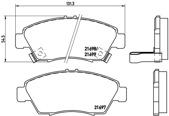 Brake Pad Set, disc brake - P 28 024 BREMBO