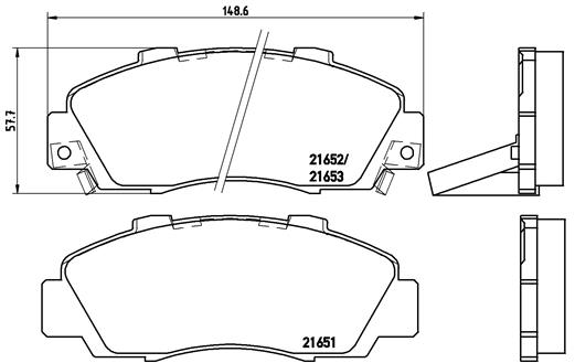 Brake Pad Set, disc brake - P 28 026 BREMBO