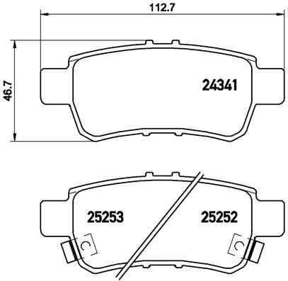Brake Pad Set, disc brake - P 28 062 BREMBO