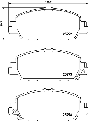 Комплект тормозных колодок, дисковый тормоз - P 28 077 BREMBO