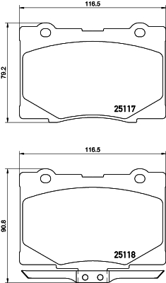 Brake Pad Set, disc brake - P 28 079 BREMBO