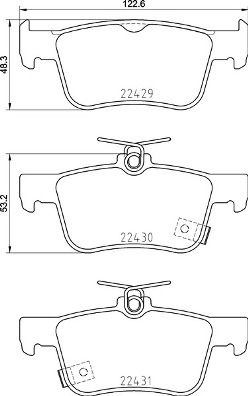 Комплект тормозных колодок, дисковый тормоз - P 28 089 BREMBO