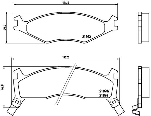Brake Pad Set, disc brake - P 30 006 BREMBO