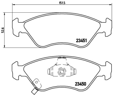 Kit pastiglie freno, Freno a disco - P 30 007 BREMBO