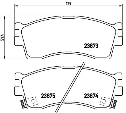 Brake Pad Set, disc brake - P 30 016 BREMBO