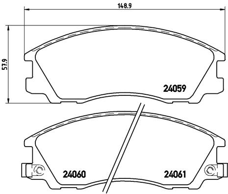 Brake Pad Set, disc brake - P 30 017 BREMBO