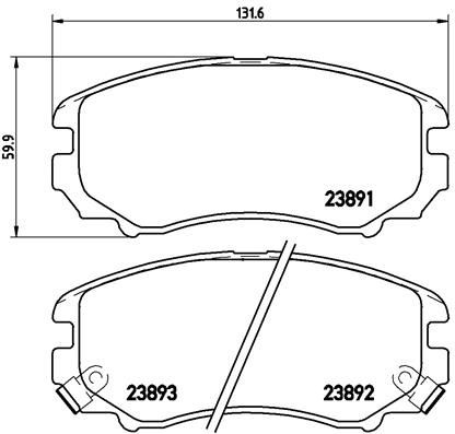 Brake Pad Set, disc brake - P 30 018 BREMBO