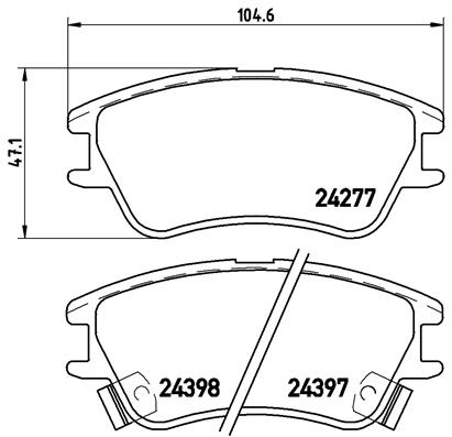 Kit pastiglie freno, Freno a disco - P 30 027 BREMBO