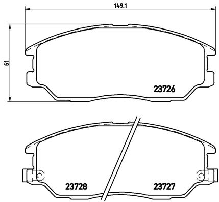 Brake Pad Set, disc brake - P 30 028 BREMBO