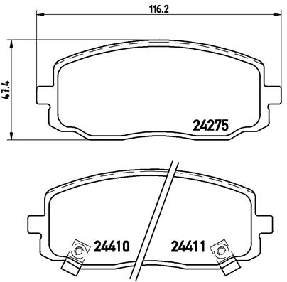 Brake Pad Set, disc brake - P 30 032 BREMBO