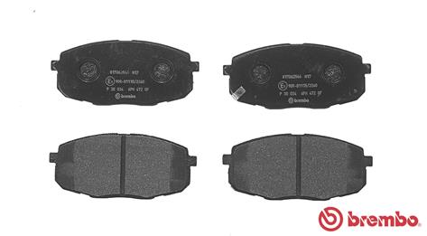 Комплект тормозных колодок, дисковый тормоз - P 30 034 BREMBO