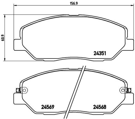 Kit pastiglie freno, Freno a disco - P 30 036 BREMBO