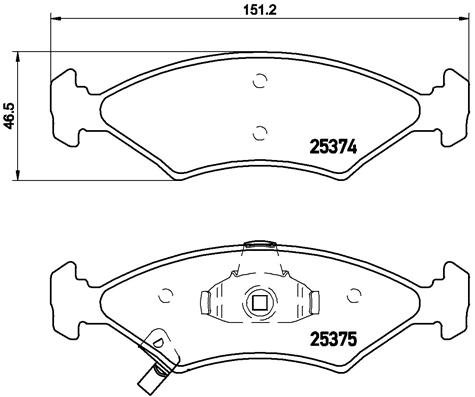 Brake Pad Set, disc brake - P 30 062 BREMBO