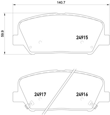 Kit pastiglie freno, Freno a disco - P 30 065 BREMBO