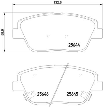 Brake Pad Set, disc brake - P 30 066 BREMBO