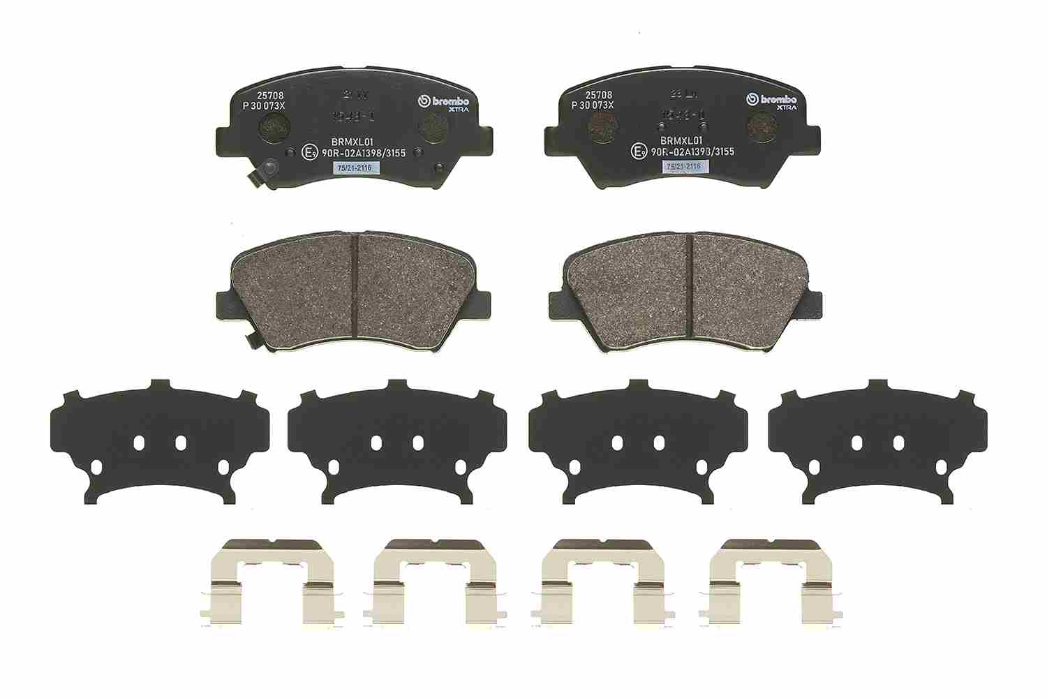 Brake Pad Set, disc brake - P 30 073X BREMBO