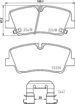 Kit pastiglie freno, Freno a disco - P 30 089 BREMBO